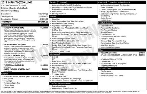 2019 INFINITI QX60 LUXE